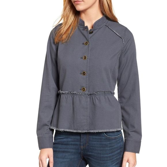 Caslon Twill Peplum Jacket - Picture 3 of 13